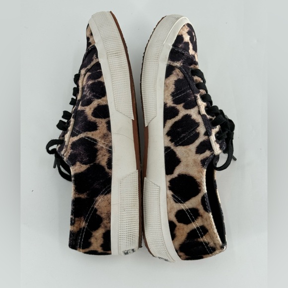 Superga Leopard Print Velvet Sneakers 8 - Picture 6 of 8
